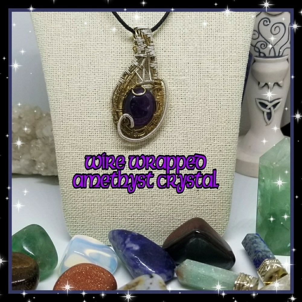 Handcrafted Amethyst ✦ 14K & S925 Wire‑Wrapped Necklace ✦ Raw Crystal Pendant